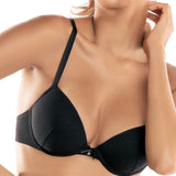 Push-up con coppe graduate e ferretto - NERO - 1444