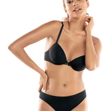 Push-up con coppe graduate e ferretto - NERO - 1444