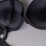 Push-up con coppe graduate e ferretto - NERO - 1444