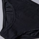 Slip alto in cotone - NERO - 1449