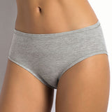 Slip alto in cotone - GRIGIO MELANGE - 1449