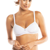 Reggiseno semi imbottito senza ferretto - BIANCO - 1452