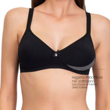 Reggiseno semi imbottito senza ferretto - NERO - 1452