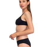 Reggiseno semi imbottito senza ferretto - NERO - 1452