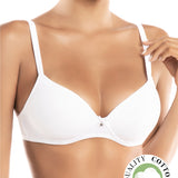 Reggiseno con coppe graduate, senza ferretto - BIANCO - 1456