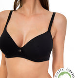 Reggiseno con coppe graduate, senza ferretto - NERO - 1456