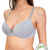 Reggiseno con coppe graduate, senza ferretto - GRIGIO MELANGE - 1456