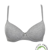 Reggiseno con coppe graduate, senza ferretto - GRIGIO MELANGE - 1456