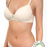 Reggiseno con coppe graduate, senza ferretto - ECRU MELANGE - 1456