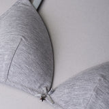 Triangolo con coppe imbottite, senza ferretto - GRIGIO MELANGE - 1458