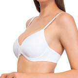 Reggiseno con coppe graduate, senza ferretto - BIANCO - 1556