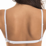 Reggiseno multifunzione con coppe imbottite, ferretto invisibile, spalline removibili + spalline in silicone - BIANCO - 1586