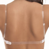 Reggiseno multifunzione con coppe imbottite, ferretto invisibile, spalline removibili + spalline in silicone - BIANCO - 1586