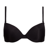 Reggiseno multifunzione con coppe imbottite, ferretto invisibile, spalline removibili + spalline in silicone - NERO - 1586