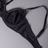 Reggiseno francese con ferretto in tessuto jacquard - NERO - 1870