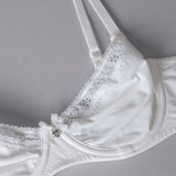 Reggiseno francese con ferretto in tessuto jacquard - BIANCO LATTE - 1870