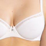 Reggiseno francese con ferretto in tessuto jacquard - BIANCO LATTE - 1870