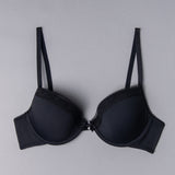 Reggiseno con coppe imbottite e ferretto in tessuto jacquard - NERO - 1872