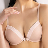 Reggiseno con coppe imbottite e ferretto in tessuto jacquard - CIPRIA - 1872