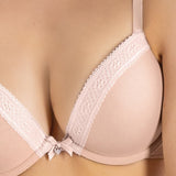 Reggiseno con coppe imbottite e ferretto in tessuto jacquard - CIPRIA - 1872