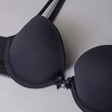 Push-up con coppe graduate in tessuto jacquard - NERO - 1874