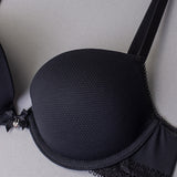 Push-up con coppe graduate in tessuto jacquard - NERO - 1874