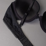 Push-up con coppe graduate in tessuto jacquard - NERO - 1874