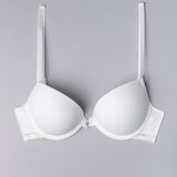 Push-up con coppe graduate in tessuto jacquard - BIANCO LATTE - 1874