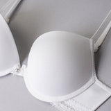 Push-up con coppe graduate in tessuto jacquard - BIANCO LATTE - 1874