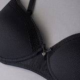 Reggiseno con coppe graduate senza ferretto in tessuto jacquard - NERO - 1876