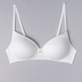 Reggiseno con coppe graduate senza ferretto in tessuto jacquard - BIANCO LATTE - 1876