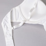 Reggiseno con coppe graduate senza ferretto in tessuto jacquard - BIANCO LATTE - 1876