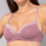 Reggiseno con coppe graduate senza ferretto in tessuto jacquard - MALVA - 1876