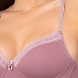 Reggiseno con coppe graduate senza ferretto in tessuto jacquard - MALVA - 1876