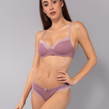 Reggiseno con coppe graduate senza ferretto in tessuto jacquard - MALVA - 1876