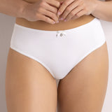 Slip alto in tessuto jacquard - BIANCO LATTE - 1879
