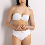 Slip alto in tessuto jacquard - BIANCO LATTE - 1879