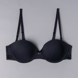 Reggiseno a fascia imbottito con ferretto in tessuto jacquard - NERO - 1880