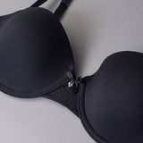 Reggiseno a fascia imbottito con ferretto in tessuto jacquard - NERO - 1880