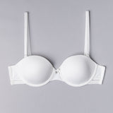 Reggiseno a fascia imbottito con ferretto in tessuto jacquard - BIANCO LATTE - 1880