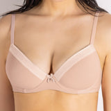Reggiseno con coppe imbottite e ferretto in tessuto jacquard - CIPRIA - 1882