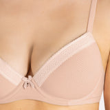 Reggiseno con coppe imbottite e ferretto in tessuto jacquard - CIPRIA - 1882
