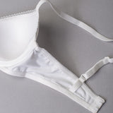 Reggiseno con coppe imbottite e ferretto in tessuto jacquard - BIANCO LATTE - 1882