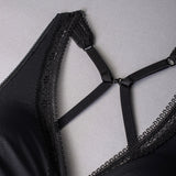 Reggiseno triangolo non imbottito senza ferretto in tessuto jacquard - NERO - 1886