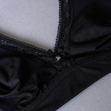 Reggiseno triangolo non imbottito senza ferretto in tessuto jacquard - NERO - 1886
