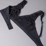 Reggiseno triangolo non imbottito senza ferretto in tessuto jacquard - NERO - 1886