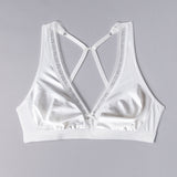 Reggiseno triangolo non imbottito senza ferretto in tessuto jacquard - BIANCO LATTE - 1886