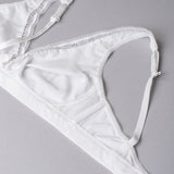 Reggiseno triangolo non imbottito senza ferretto in tessuto jacquard - BIANCO LATTE - 1886
