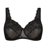 Reggiseno francese in pizzo senza ferretto, con regolatore supplementare - NERO - 2440