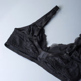 Reggiseno francese in pizzo senza ferretto, con regolatore supplementare - NERO - 2440